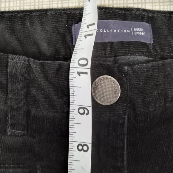 Marks & Spencer Collection Ankle Grazer Corduroy Pants Women's USA Size 6 Black - Picture 11 of 12